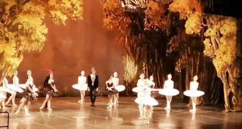 Representación del Lago de los cisnes.