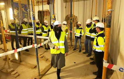 Visita a las obras de rehabilitación del Museo de Arte.