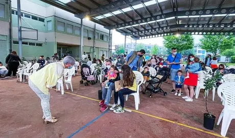 Niños en el municipio de Polanco.