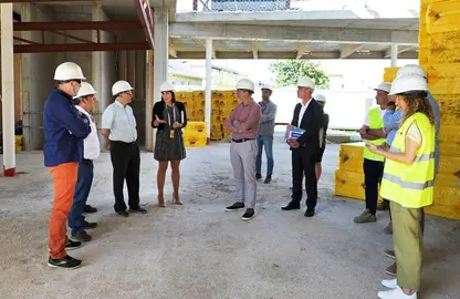 Visita a las obras del nuevo centro cívico de Cueto, en Santander.