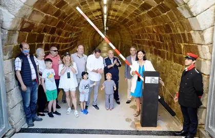 Inauguración del túnel histórico de Tetuán, en Santander.