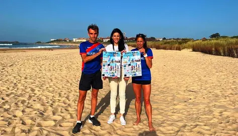 Presentación de la Milla Urbana de Noja en la playa de Ris.