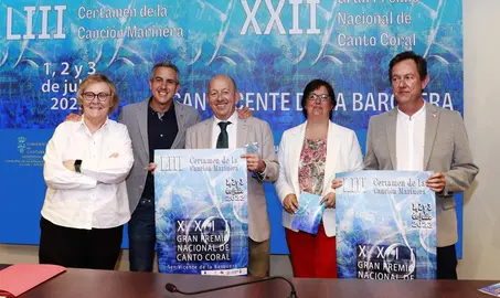 Presentación del Certamen Coral en San Vicente de la Barquera.