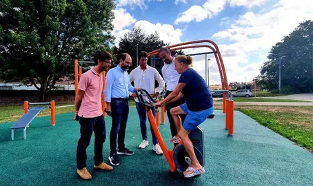 Gimnasio al aire libre en Sierrapando, en Torrelavega.