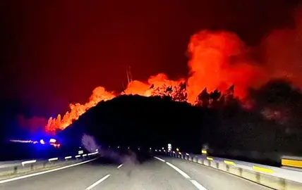 Incendio provocado hoy en Cantabria.