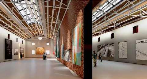 Infografía del futuro Centro de Cultura y arte de La Lechera, en Torrelavega.