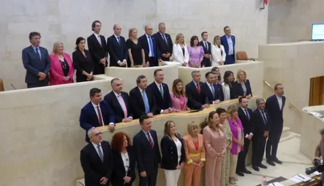 Los 35 diputados regionales de la legislatura. R.A.