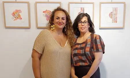 Inauguración de la exposición en la sala Algas, en Suances.