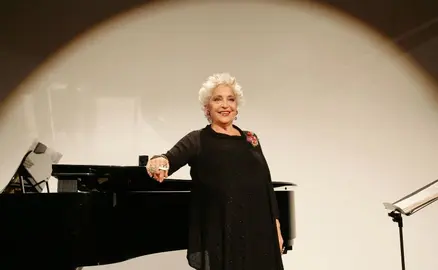 Concierto de Navidad de la mezzosoprano madrileña Teresa Berganza en el auditorio del Museo del Prado del edificio de Los Jeronimos.