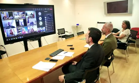 Reuni&oacute;n telem&aacute;tica con el Ministerio de Educaci&oacute;n.