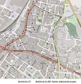 Zona de delimitada en Torrelavega.