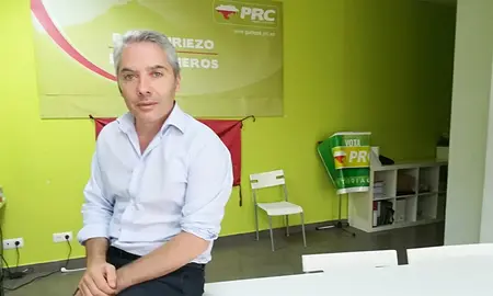 El alcade de Guriezo, &Aacute;ngel Llano (PRC). R.A.