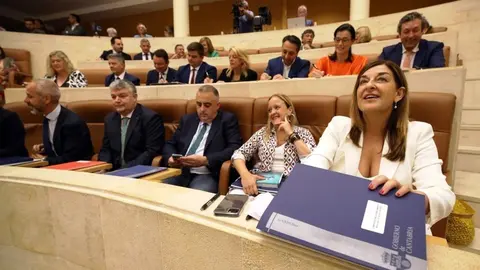 Diputados regionales del PP en el Parlamento.
