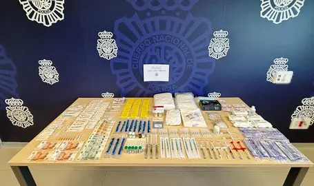 Material incautado por la Polic&iacute;a Nacional.