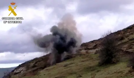 Artefacto destruido en La Loma.