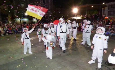Los astronautas aparecieron en el municipio. R.A.