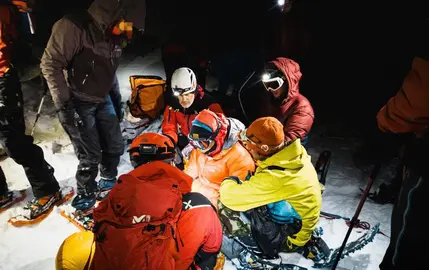 Un momento del rescate.