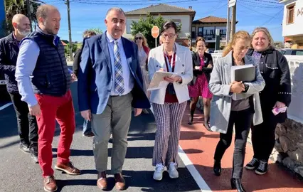 Visita a las obras en Corbanera, en Santander.
