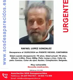 Hombre desaparecido en Puente Viesgo.