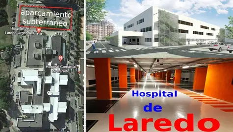 Aparcamiento subterráneo junto al Hospital de Laredo.