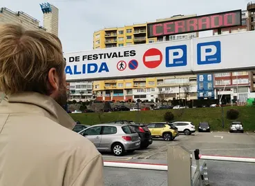 Zona del aparcamiento del Palacio de Festivales.