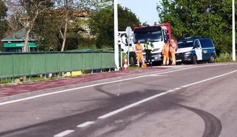 Zona del accidente en Suesa.