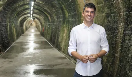 Daniel Fernández en el túnel de Pombo.