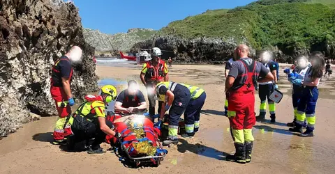 Un momento en la playa de Berell&iacute;n.