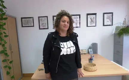 La alcaldesa Esther Gómez en su despacho. R.A.