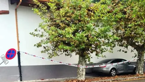 El veh&iacute;culo acabo empotrado contra la fachada y el arbolado. Whatssap