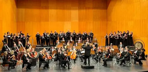 Un momento del concierto en el Palacio de Festivales.