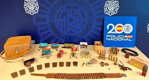 Munición intervenida en Santander.