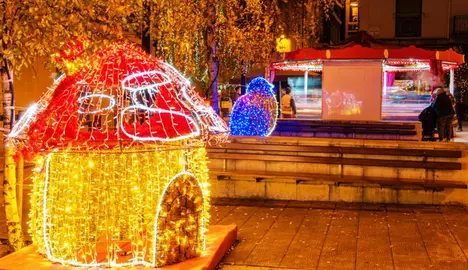 Figuras de Navidad diseñadas por los niños.