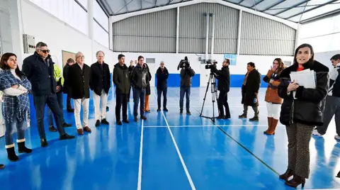 Inauguración del pabellón en Marqués de la Estela.