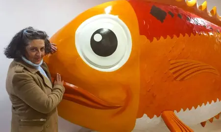 Rosa Colina junto al Besugo.