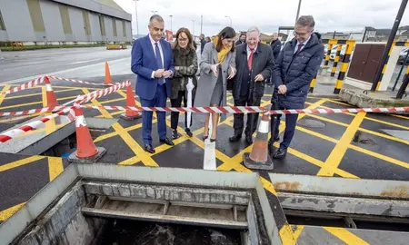 Las autoridades políticas visitaron las obras en Candina.