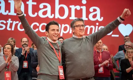 Pedro Casares, a la izquierda, y Pachi López.