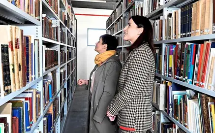 Inauguración de las obras en la Biblioteca municipal.