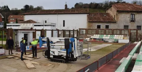 Obras de reforma integral de la bolera.