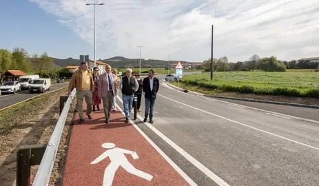 Visita a las obras de la carretera entre Langre y Galizano.