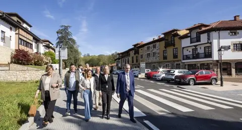 Inauguración de las obras en Santillana del Mar.