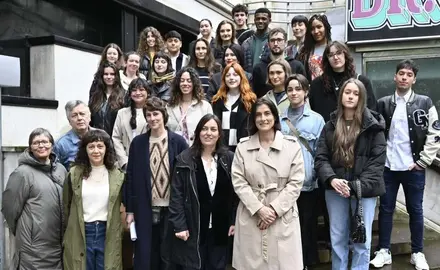 Artistas de la muestra en Santander.