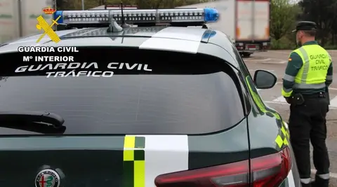 Control de tráfico de la Guardia Civil.