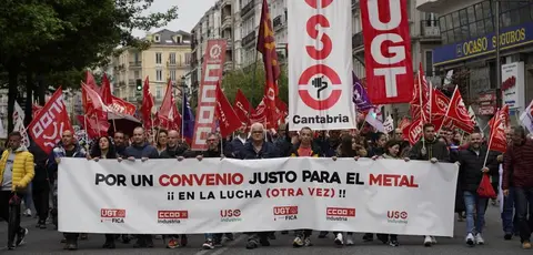 Manifestación del metal en Santander.