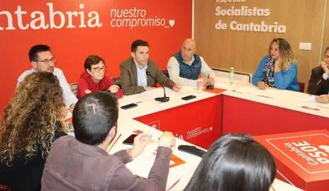 Reunión de la Ejecutiva del PSOE.