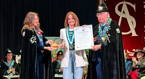 Un momento del acto de la Cofradía del Queso de Cantabria.