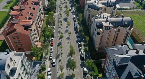 Vista aérea de la avenida Doctor Diego Madrazo.