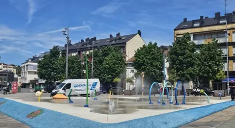 Parque del agua en Torrelavega.