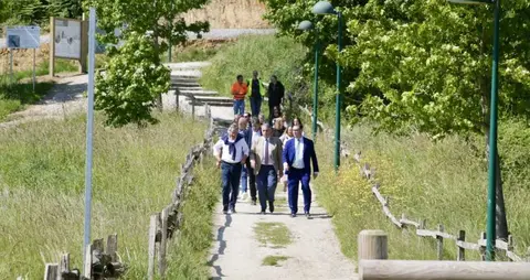 Visita a las obras del monte en Suances.