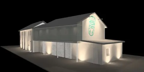 Infografía del nuevo edificio municipal.